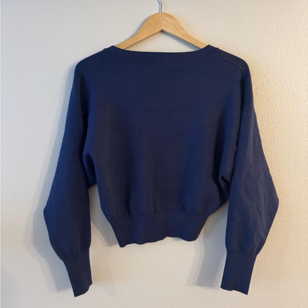 Elie Tahari Navy Blue Cardigan - Picture 4 of 5